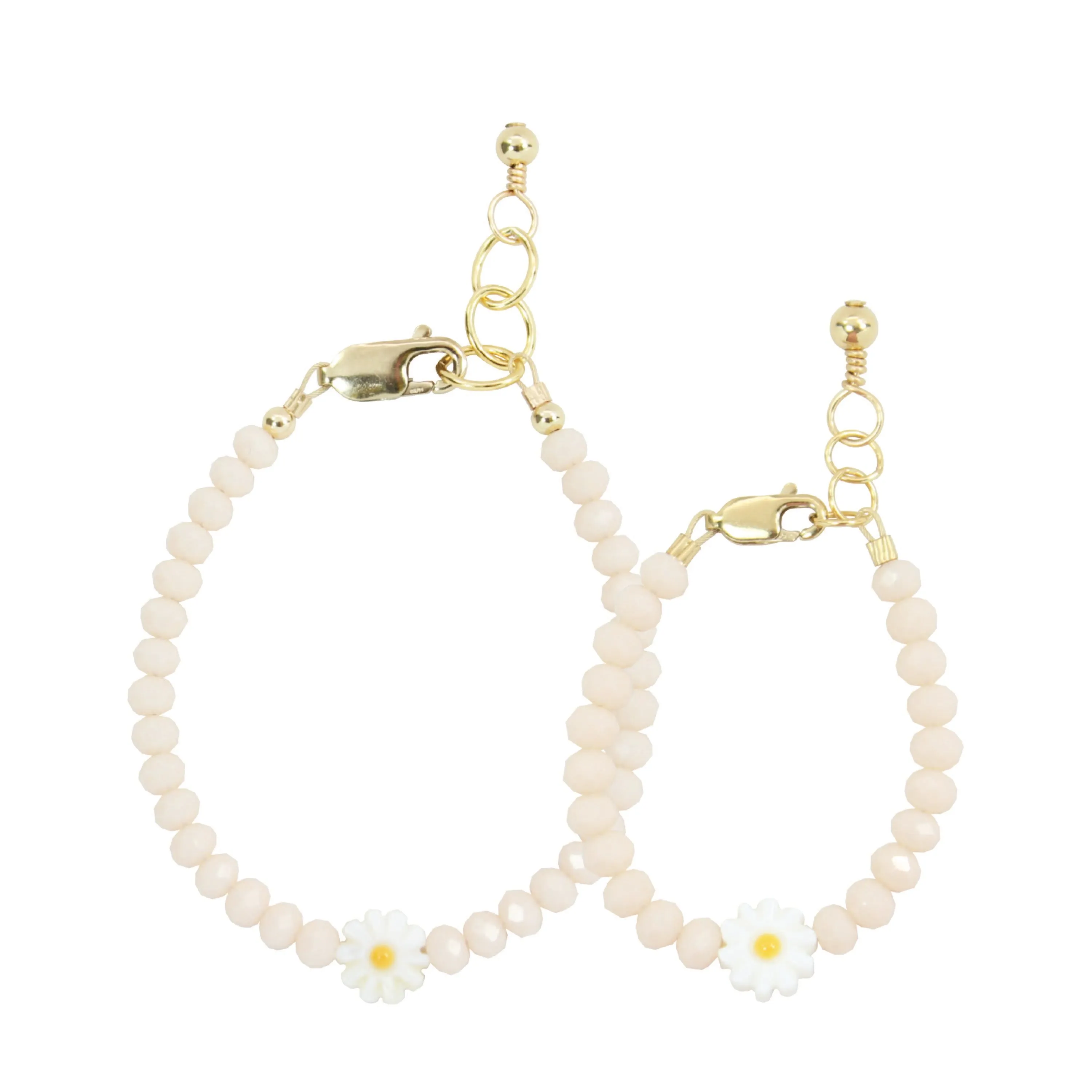 Daisy Mom   Mini Bracelet set (Seashell 4MM Beads)