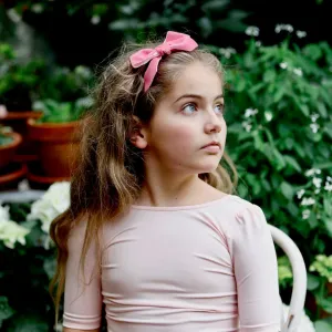 deluxe bow headband - vintage rose velvet