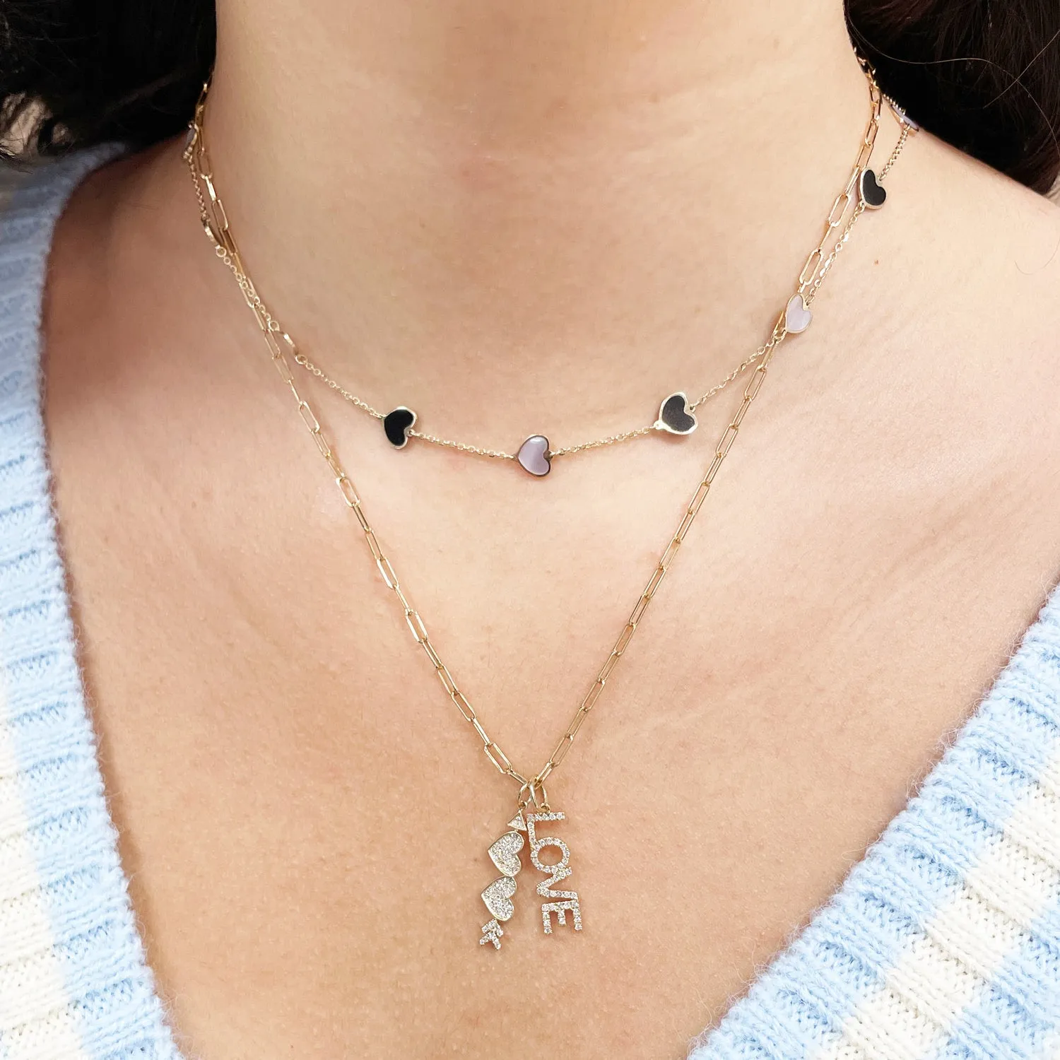 Diamond Block Love Charm