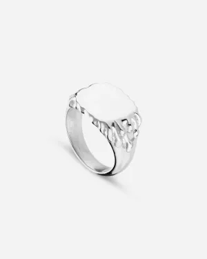 Drippy Signet Ring - Silver