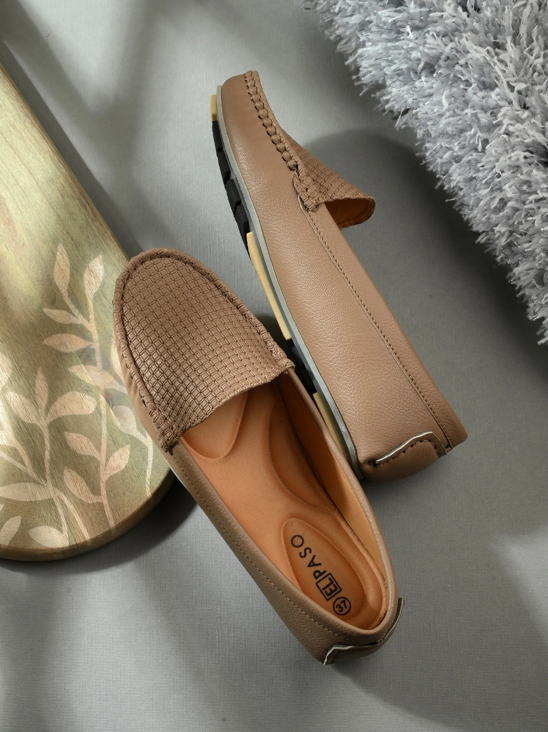 El PASO Round Toe Lightweight Loafers For Women