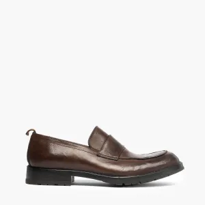 Enrico | Men's leather loafers in medium brown