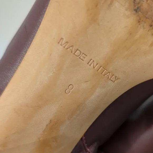 Everlane The Day Boot Leather in Burgundy size 8 Made in Italy