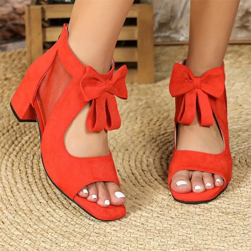 Ezra™ | Orthopedic Block Heels with Bow