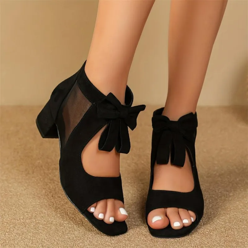 Ezra™ | Orthopedic Block Heels with Bow