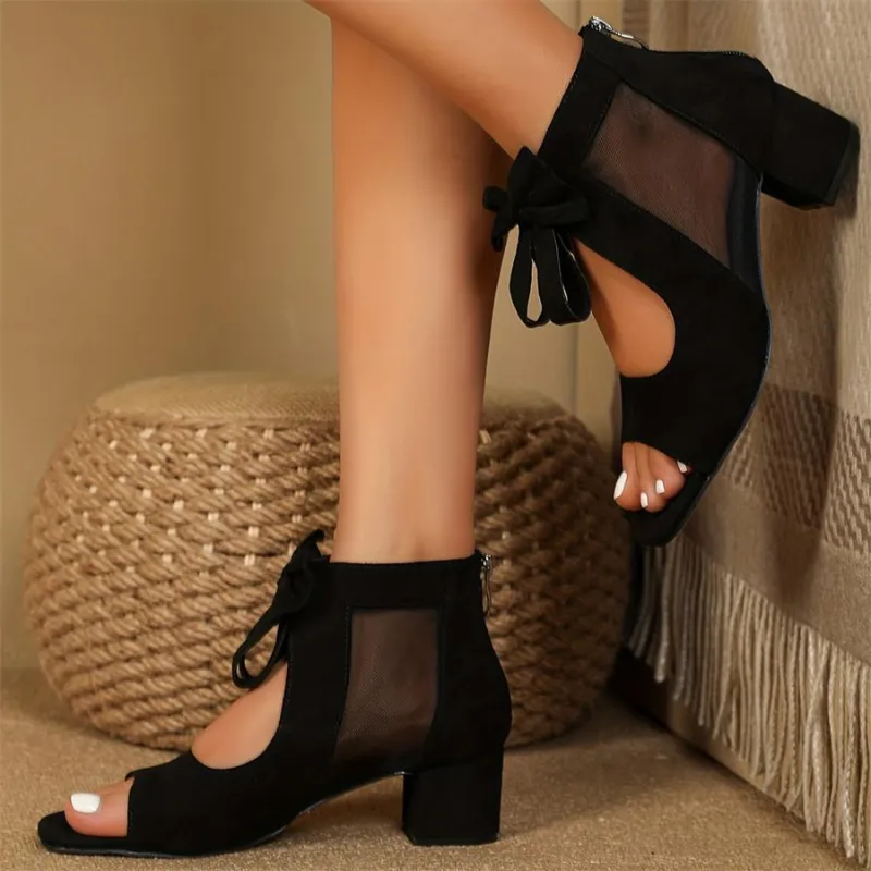 Ezra™ | Orthopedic Block Heels with Bow