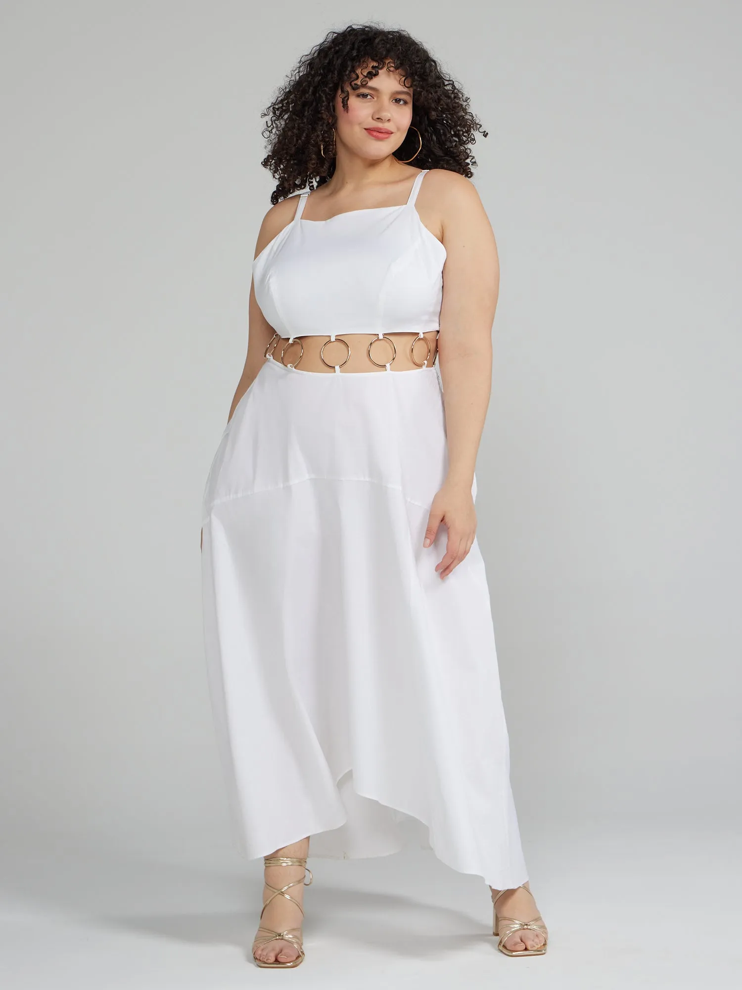 Fashion To Figure - Celeste O-Ring Waist Detail Maxi Dress