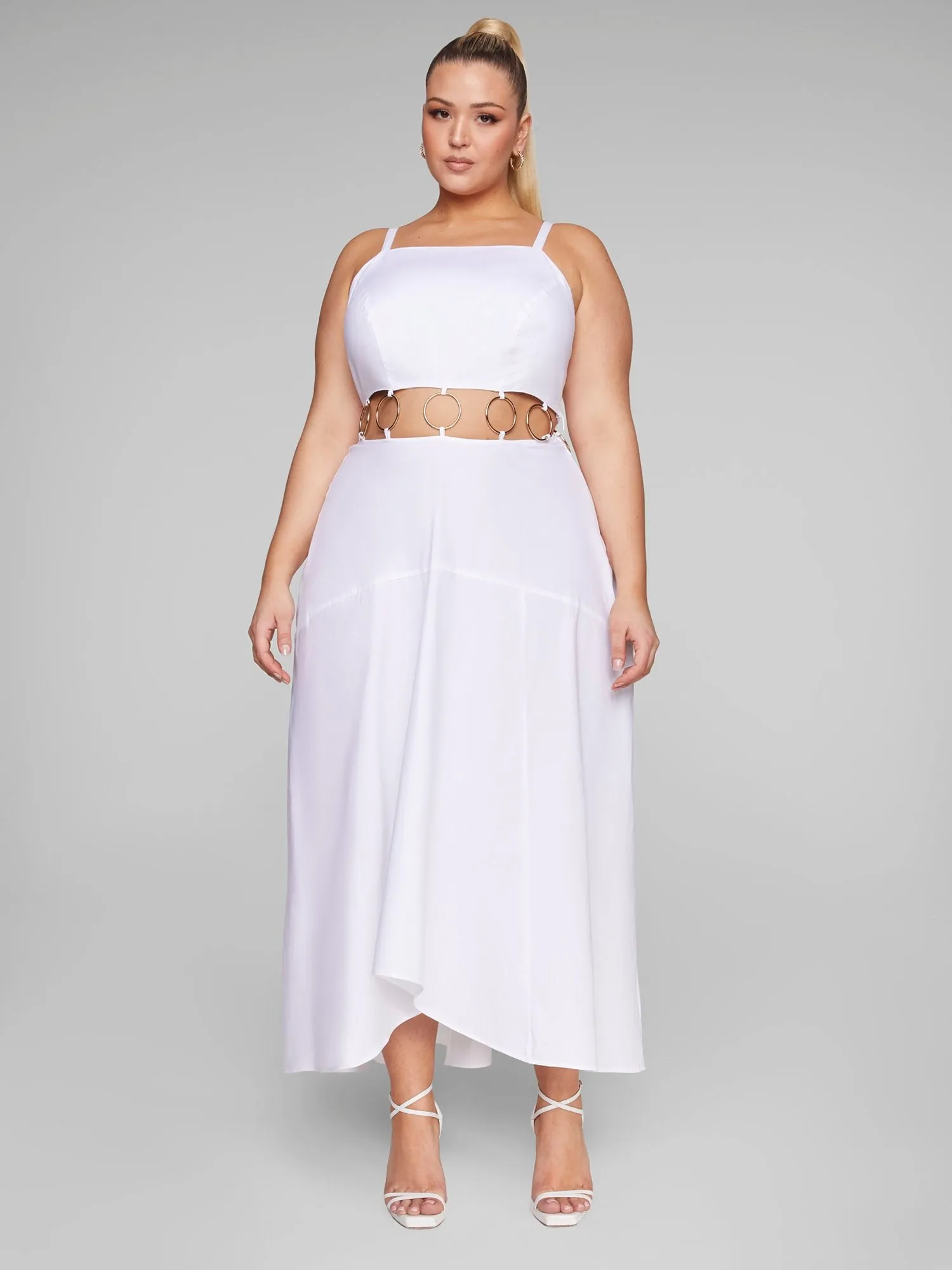 Fashion To Figure - Celeste O-Ring Waist Detail Maxi Dress