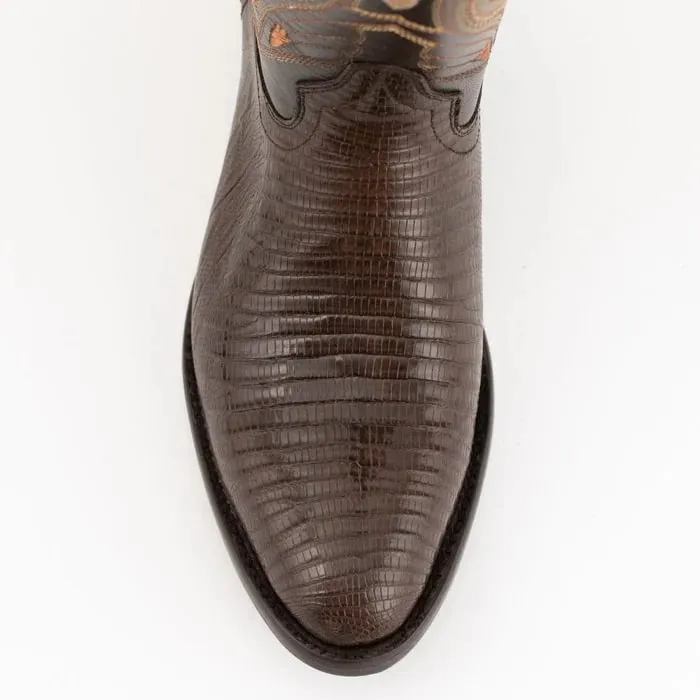 Ferrini Men's Taylor Lizard Round Toe Handcrafted - Chocolate