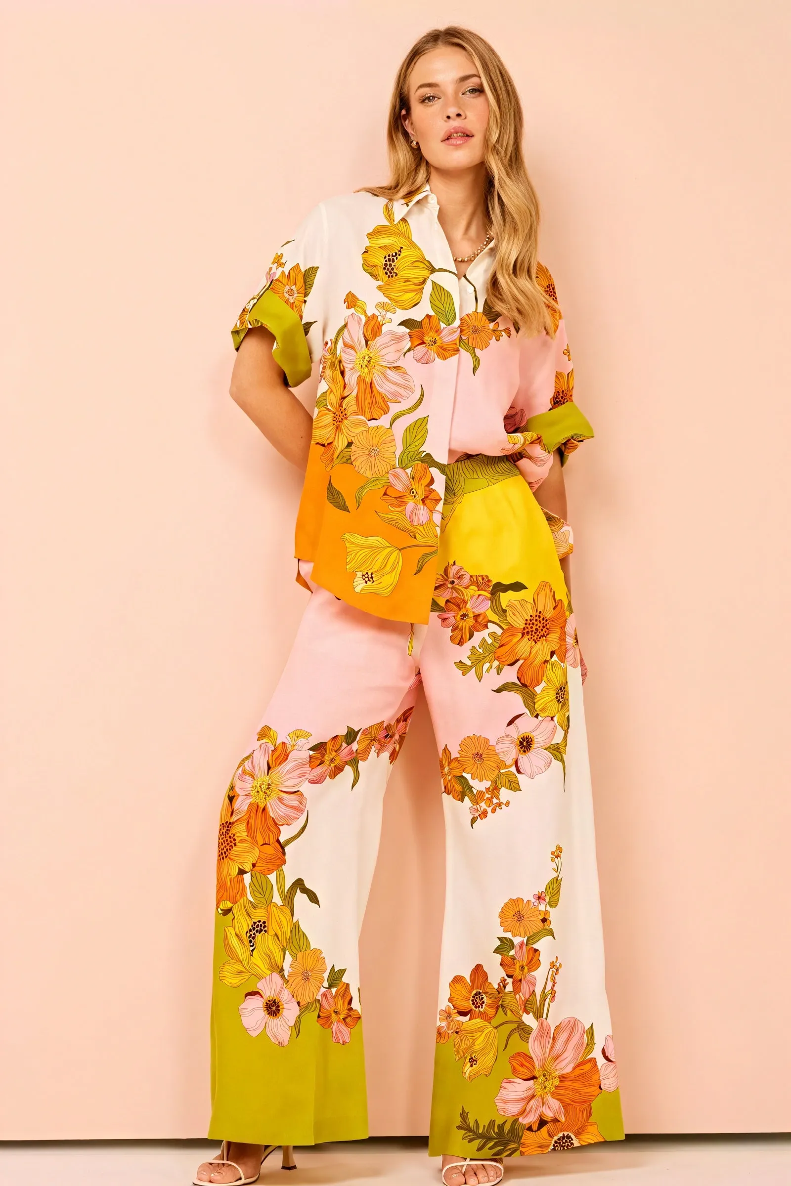 Floral Print Two-Piece Suit: Vacation Ready