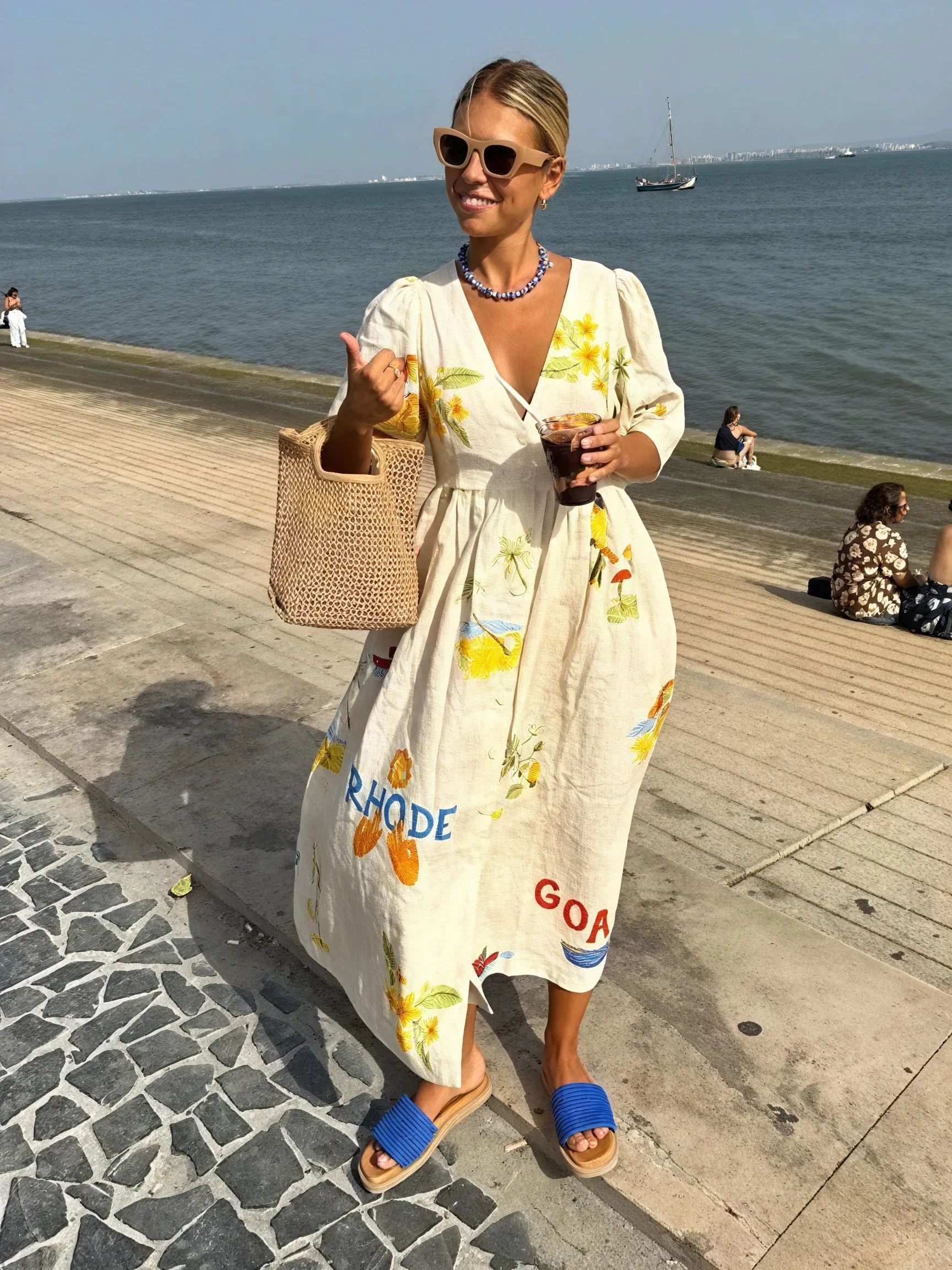 Floral Print Wrap Midi Dress