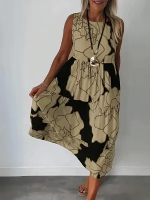 Floral Tiered Midi Dress