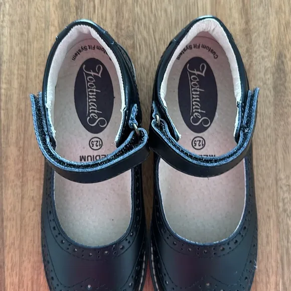 Footmates Lydia Mary Jane Sz 12.5 Black NWOT