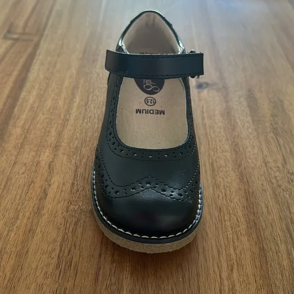 Footmates Lydia Mary Jane Sz 12.5 Black NWOT