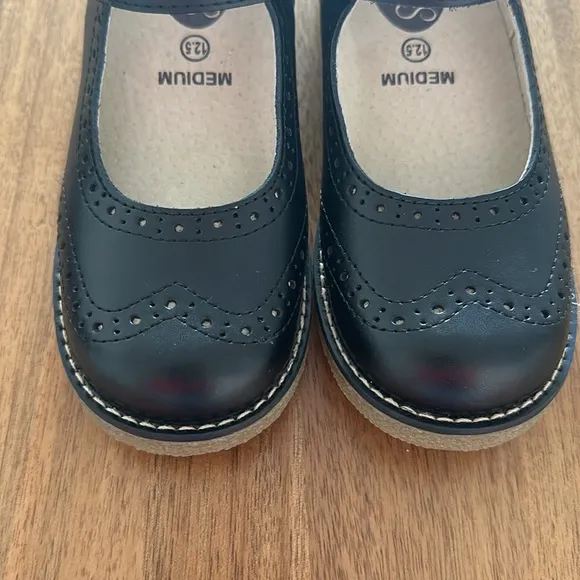 Footmates Lydia Mary Jane Sz 12.5 Black NWOT