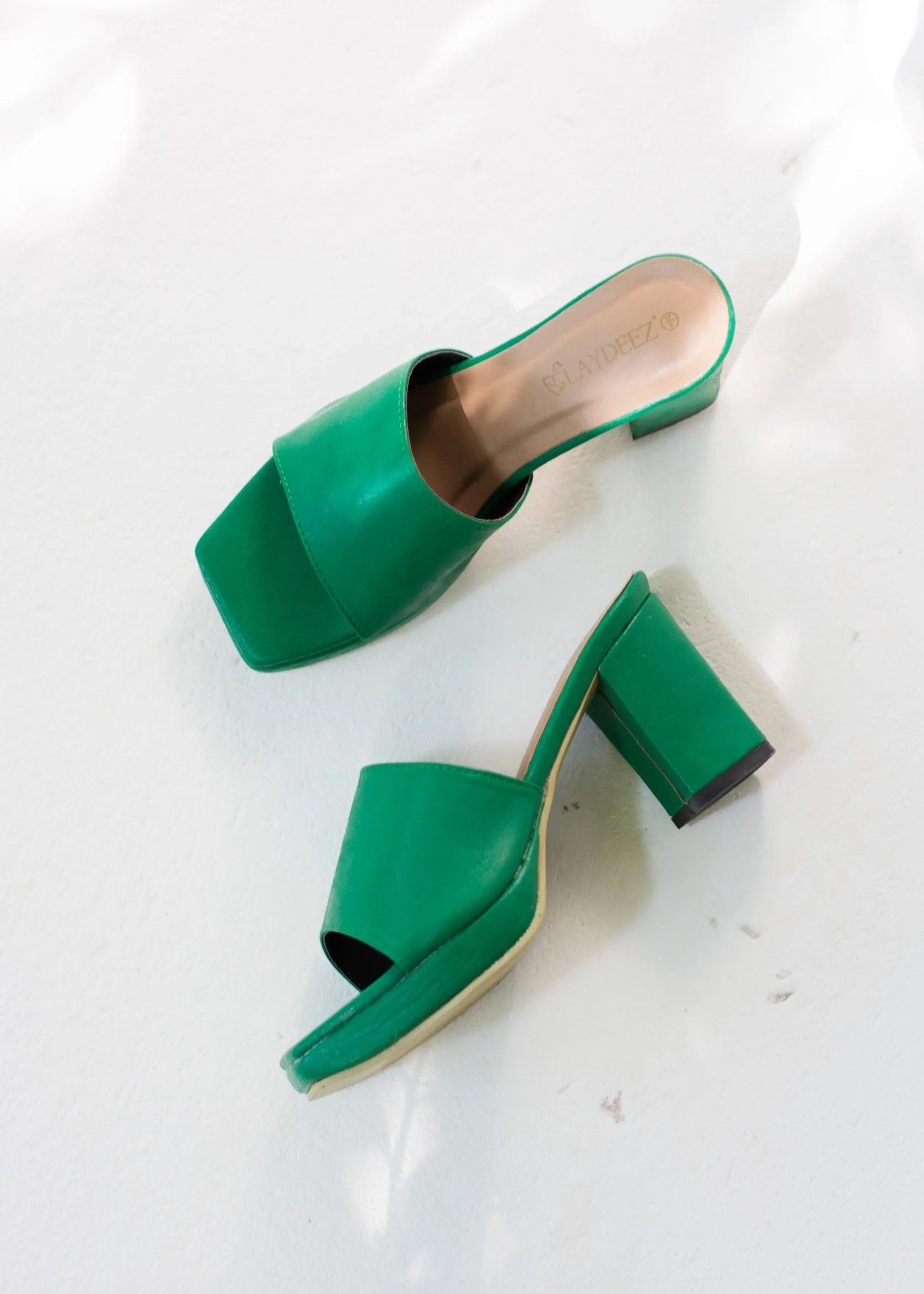Freya Square Toe Platform Mule Heels
