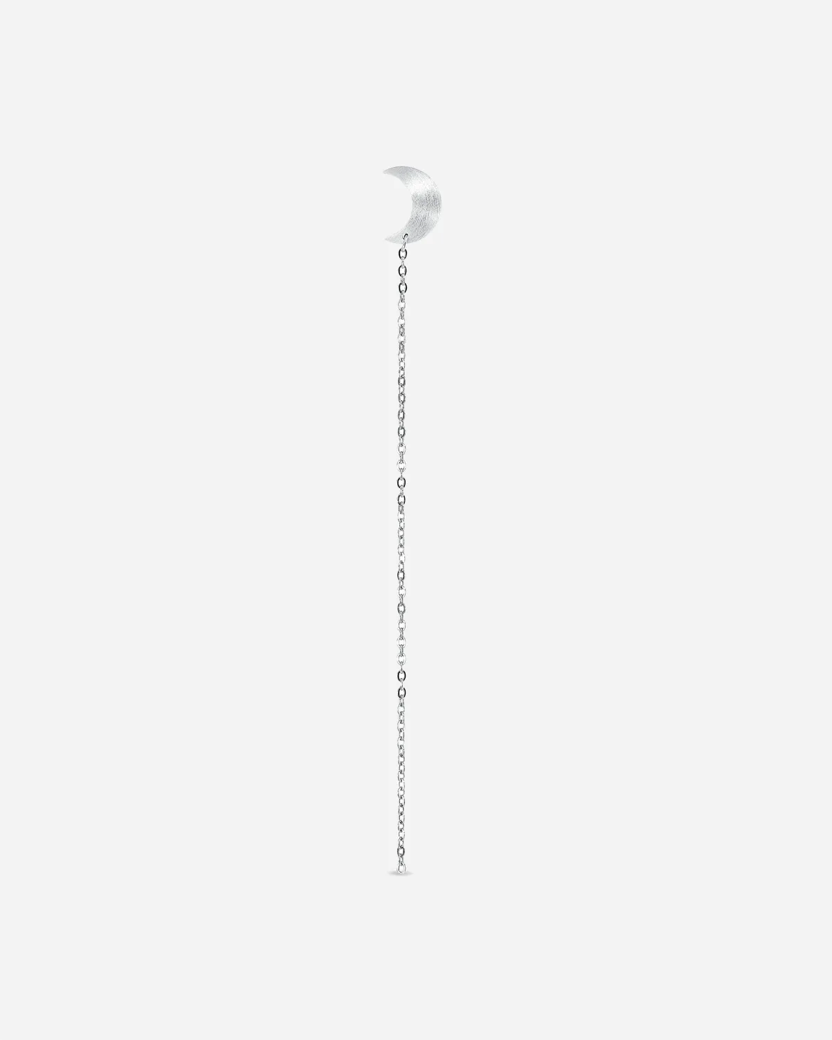 Half Moon Chain Stud Right - Silver