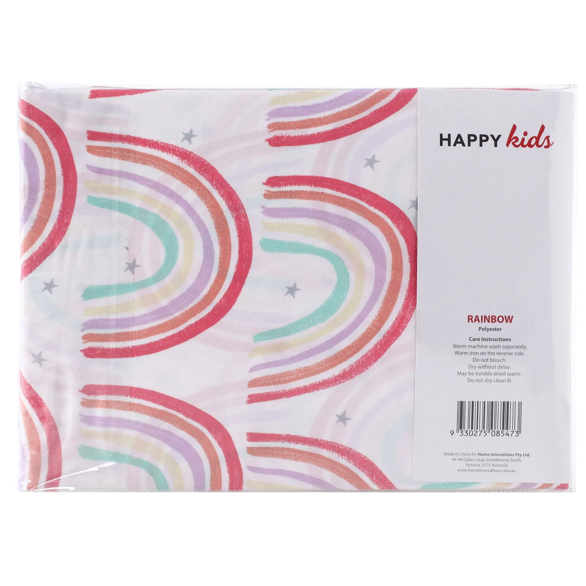 Happy Kids Rainbow Printed Microfibre Sheet Set