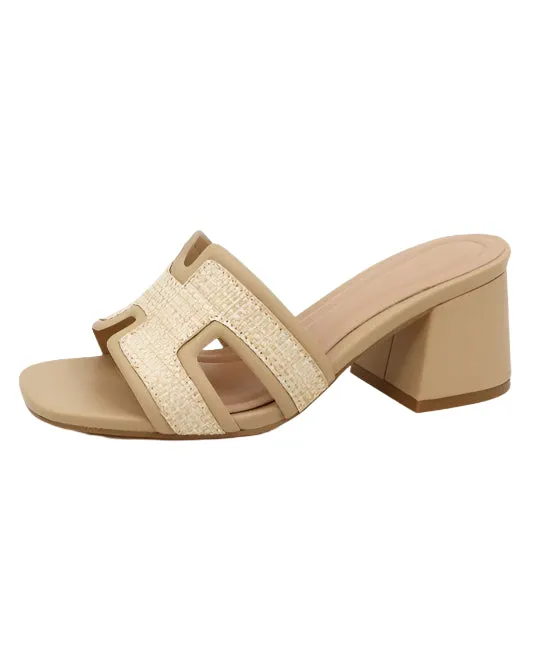 Harper Cut Out Sandal - Nude