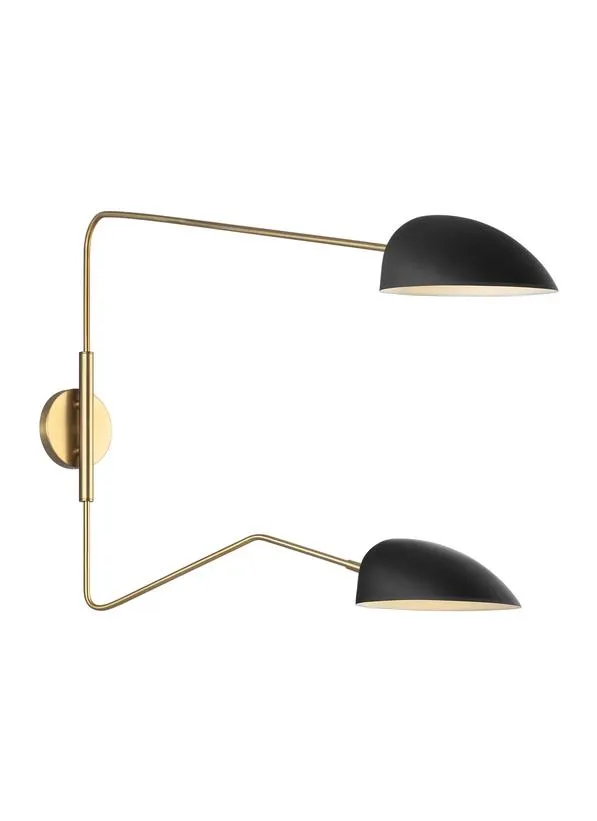 JANE DOUBLE TASK SCONCE, MIDNIGHT BLACK