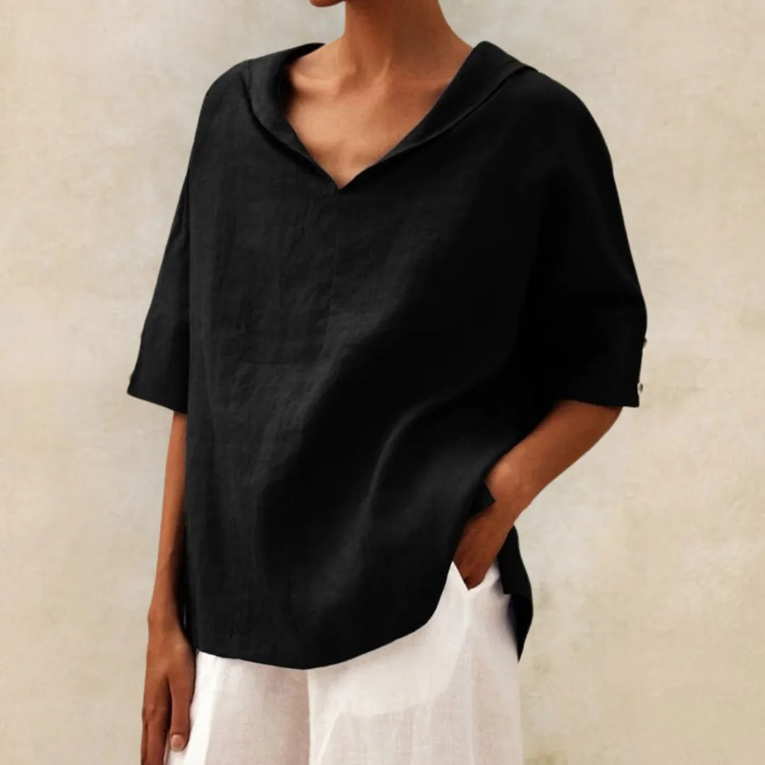 Jane™ - Women's Casual Linen V-Neck Shirt