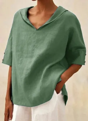 Jane™ | Women's Casual Linen V-Neck Shirt