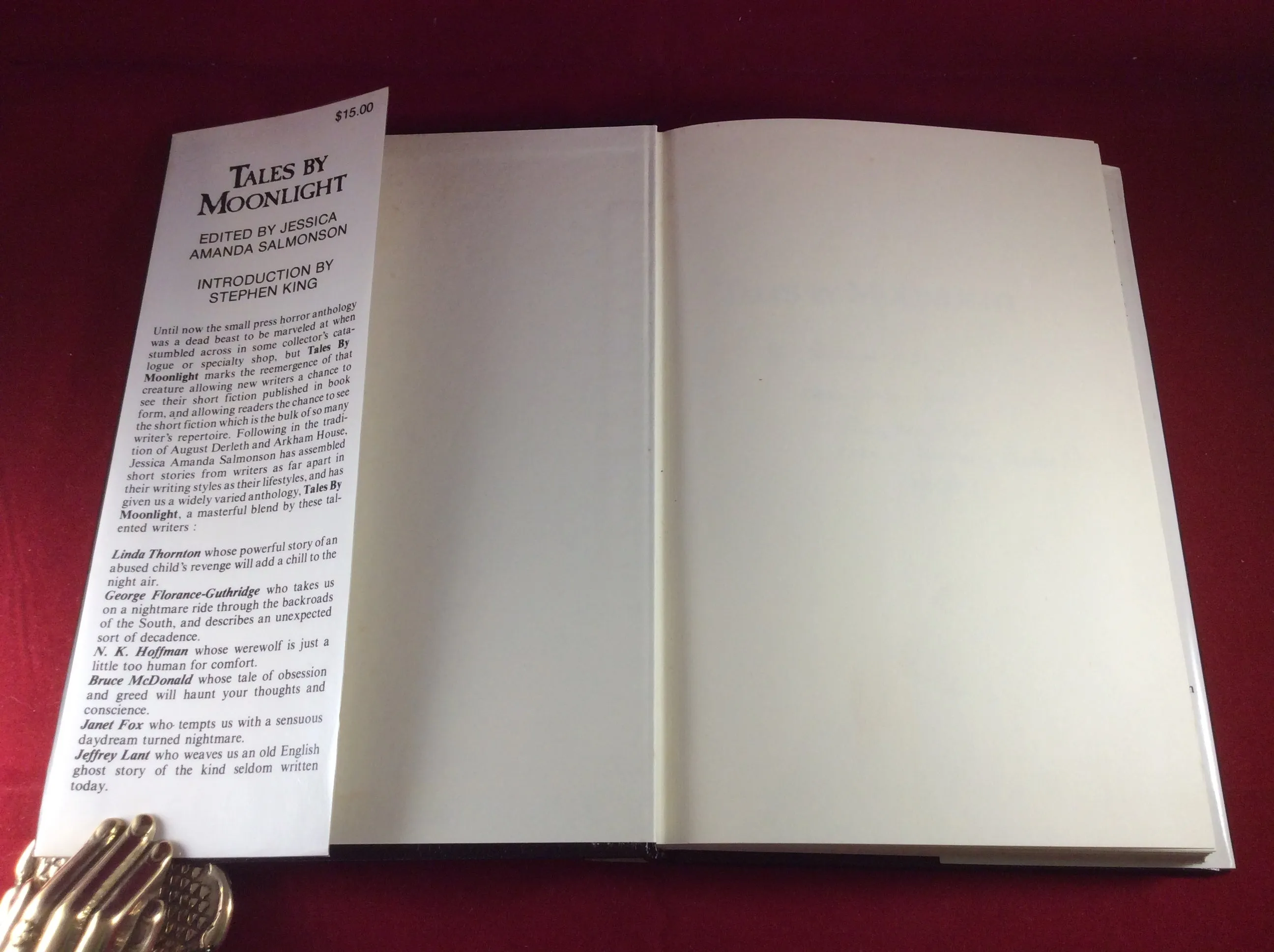 Jessica Amanda Salmonson (ed), Tales by Moonlight, Robert T. Garcia, 1983, Signed and Inscribed, Limited Edition.