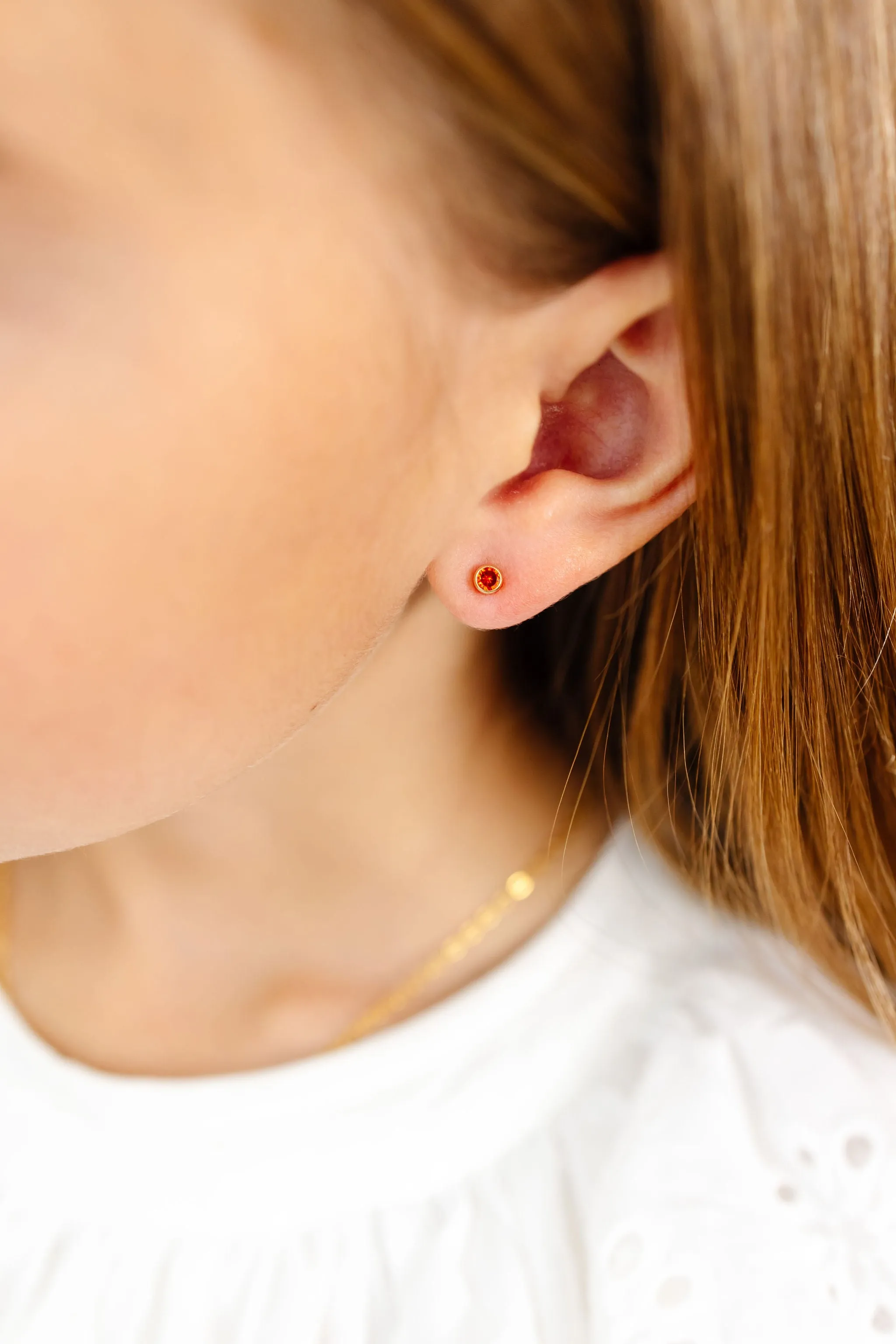 July Birthstone Stud Earrings