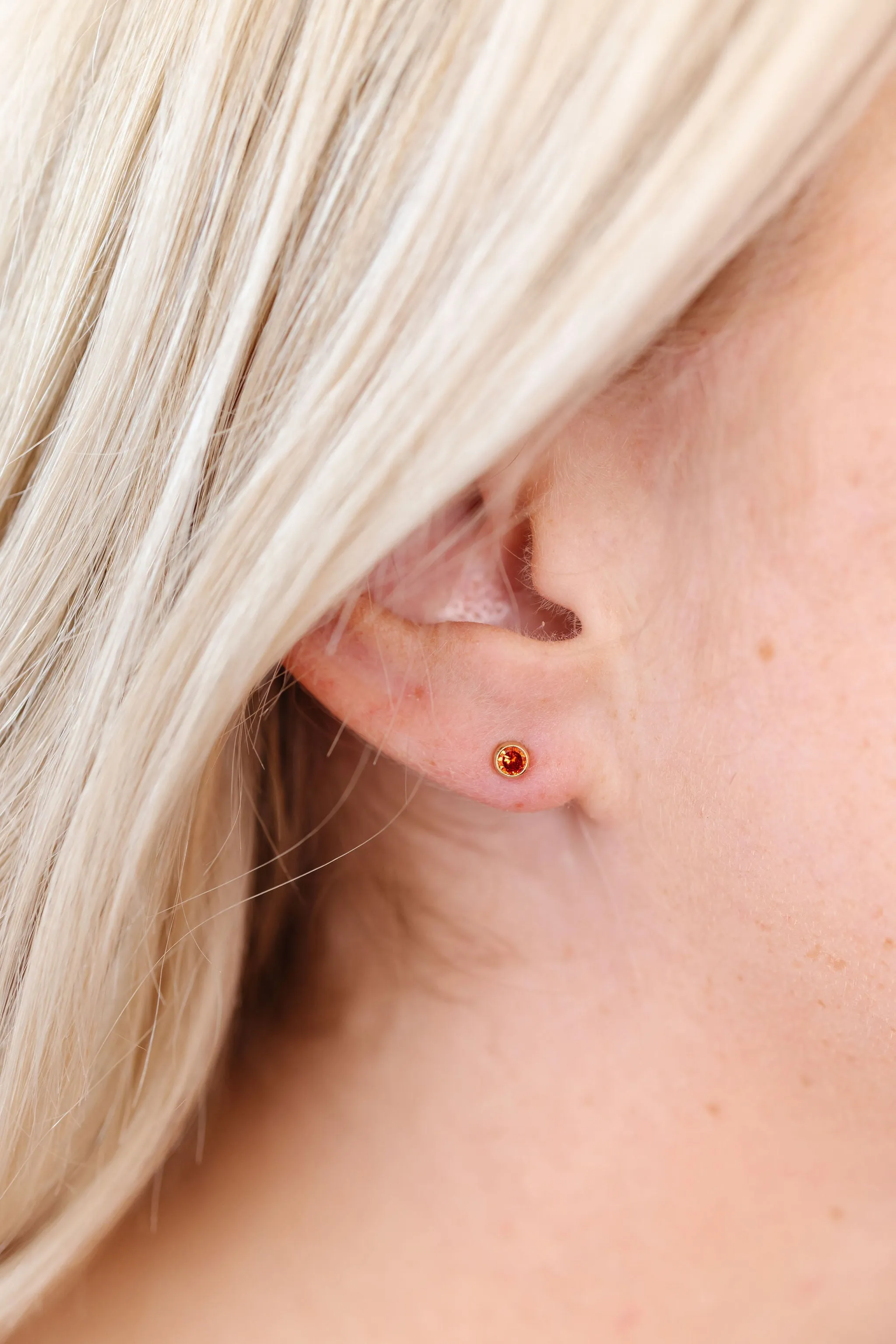 July Birthstone Stud Earrings