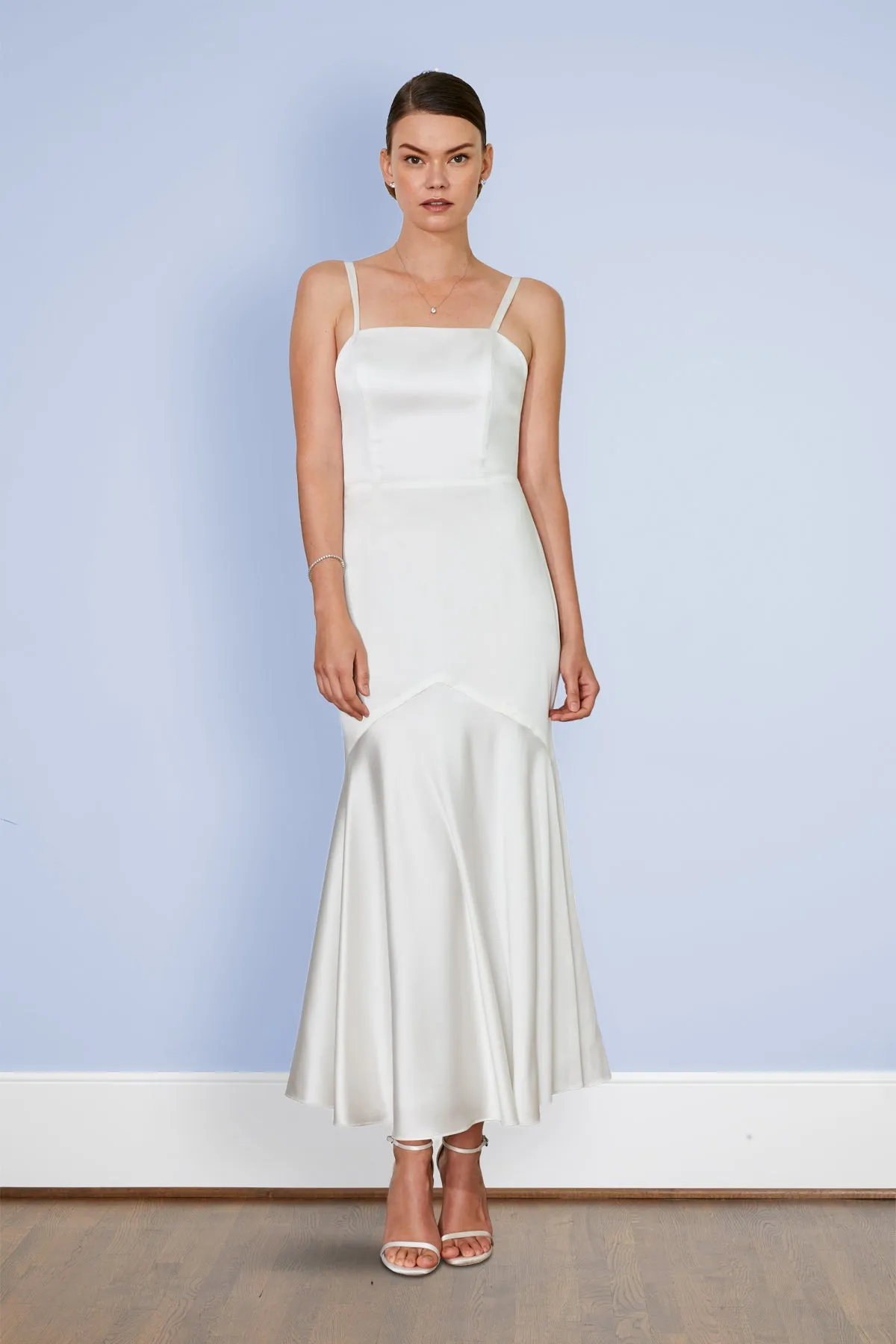 Keats Off White Rehearsal Dinner Slip Dress & Wedding Reception Dress