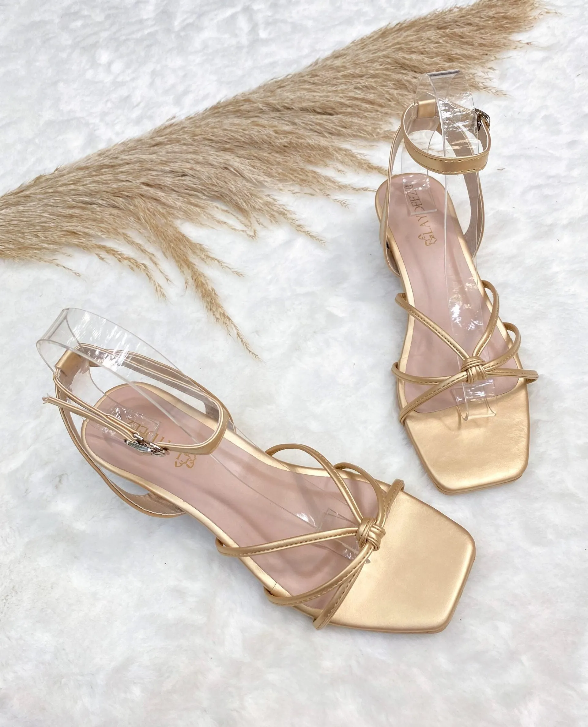Knotted Low Block Heels