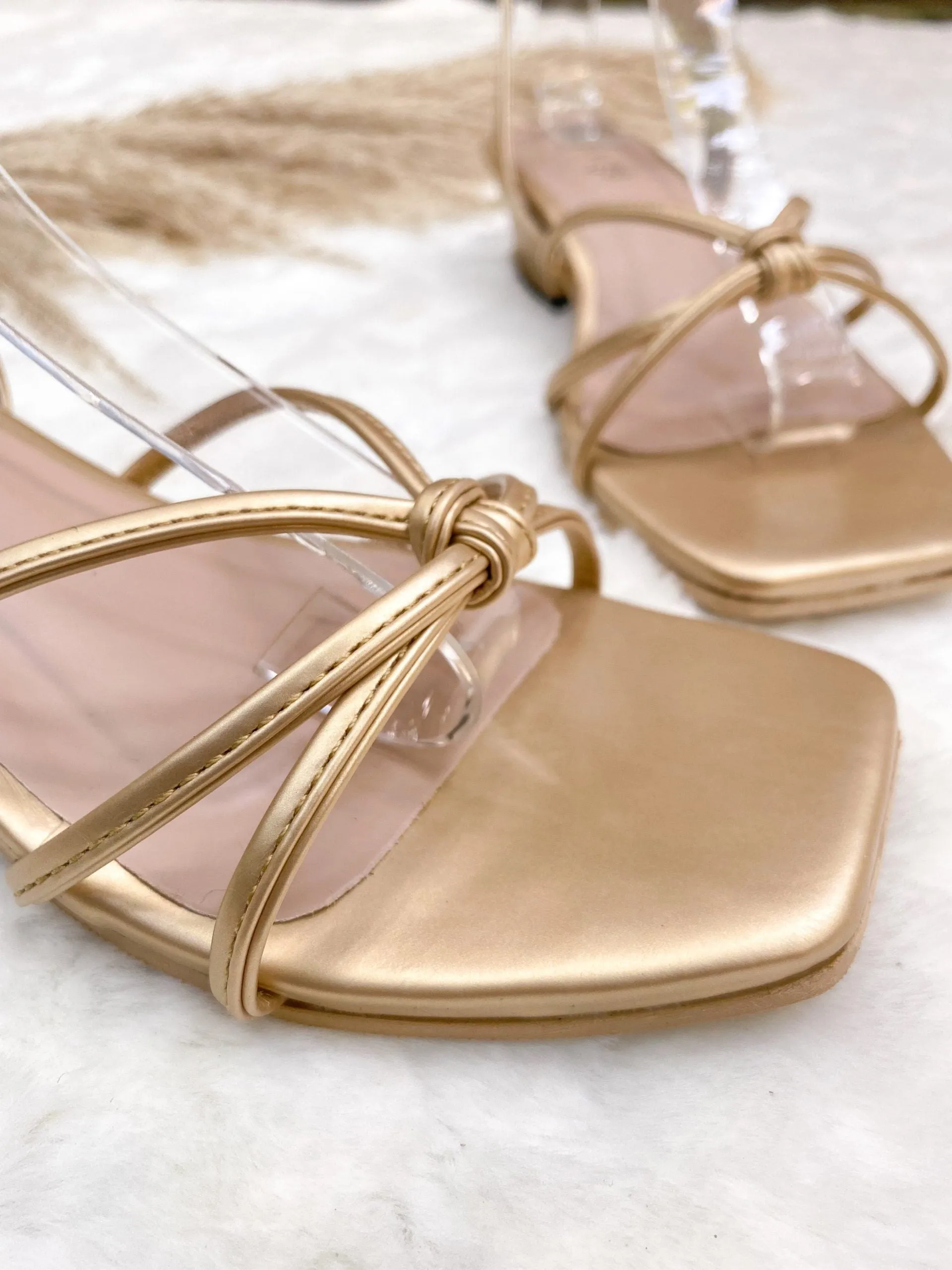 Knotted Low Block Heels