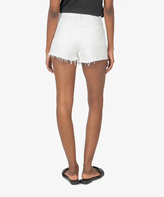 Kut From the Kloth Jane High Rise Optic White Shorts