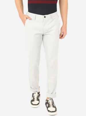 Light Grey Solid Uno Fit Casual Trouser | JadeBlue