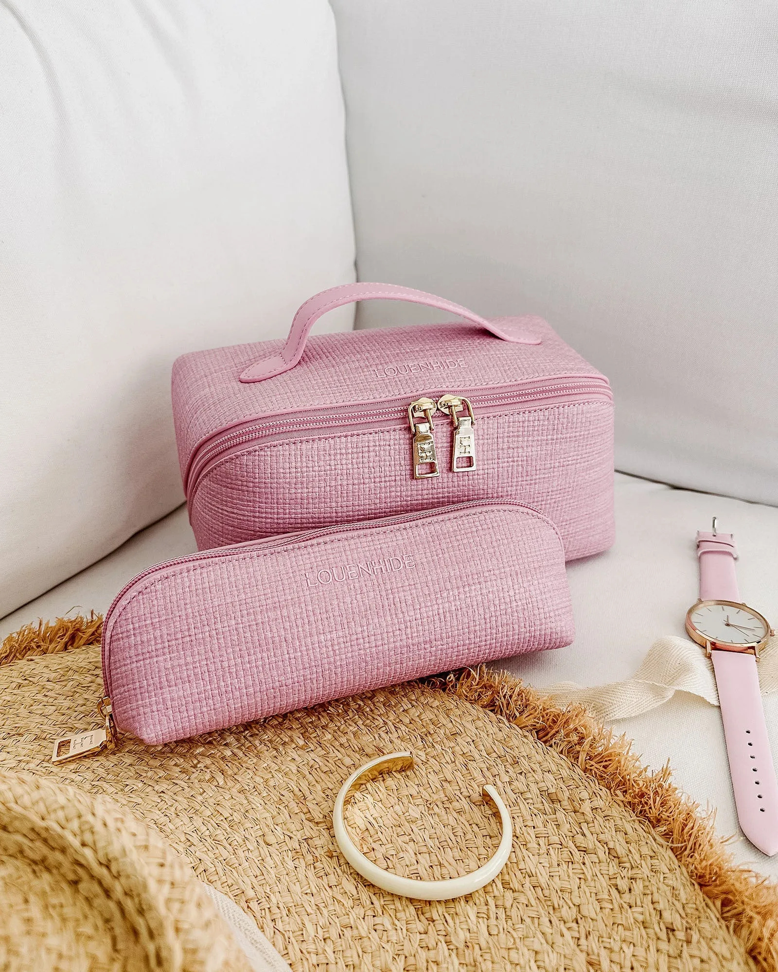 Louenhide Mary Jayne Cosmetic Bag Set Pink