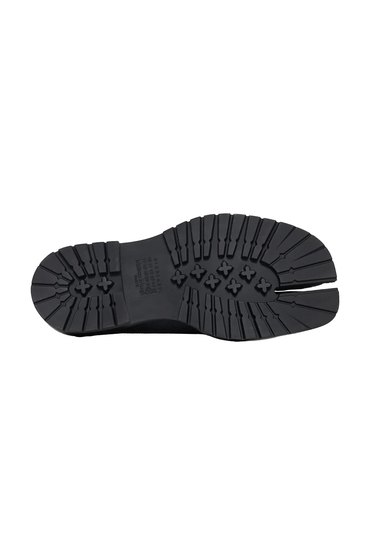 Maison Margiela Scratched Waxy Leather Tabi County Loafer Black