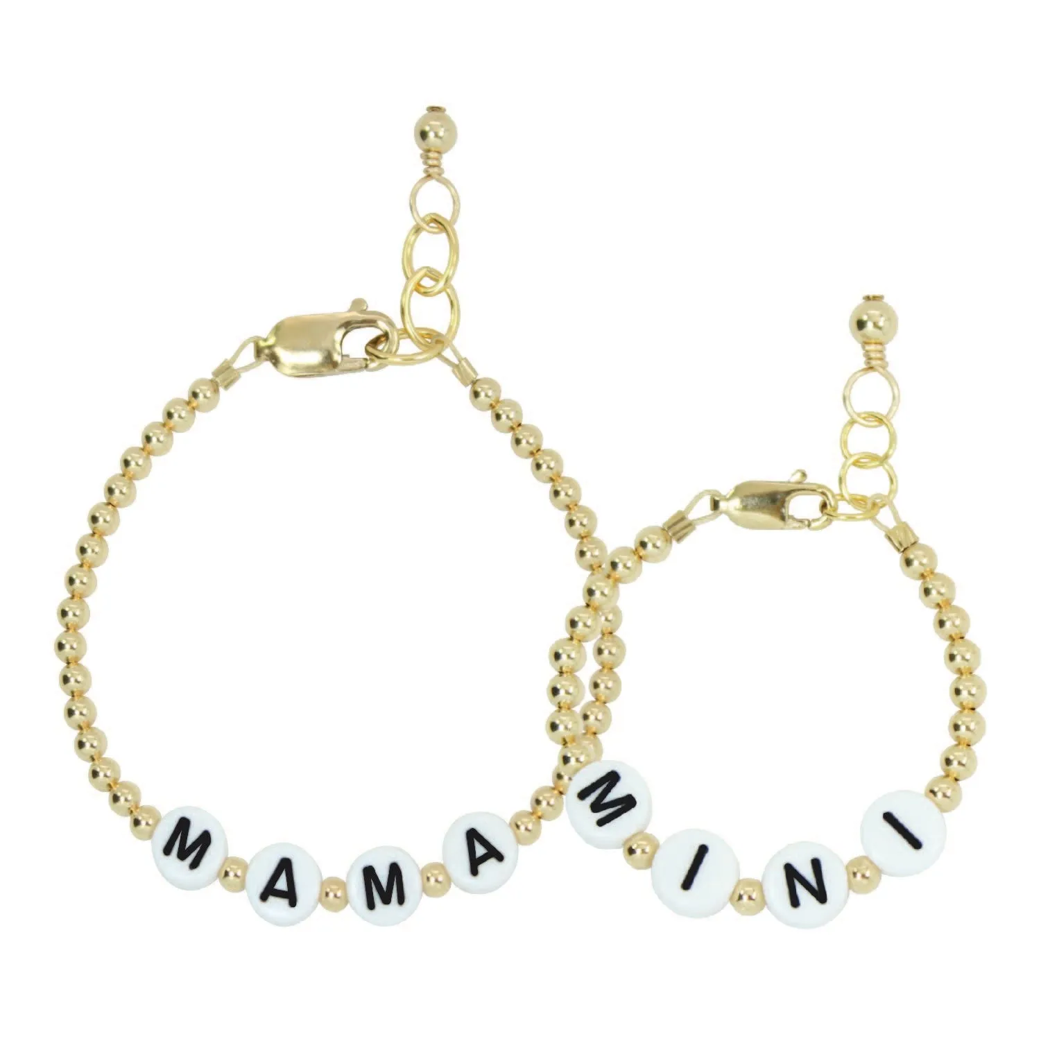 MAMA   MINI Bracelet Set (3MM   6MM Beads)