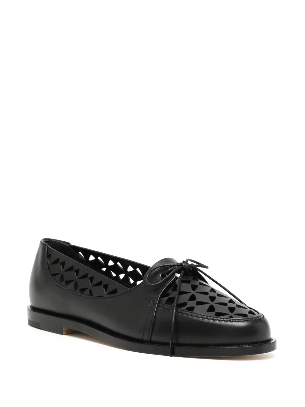 Manolo Blahnik Delirium cut-out leather loafers