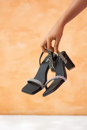 Marigold Embellished Block Heels