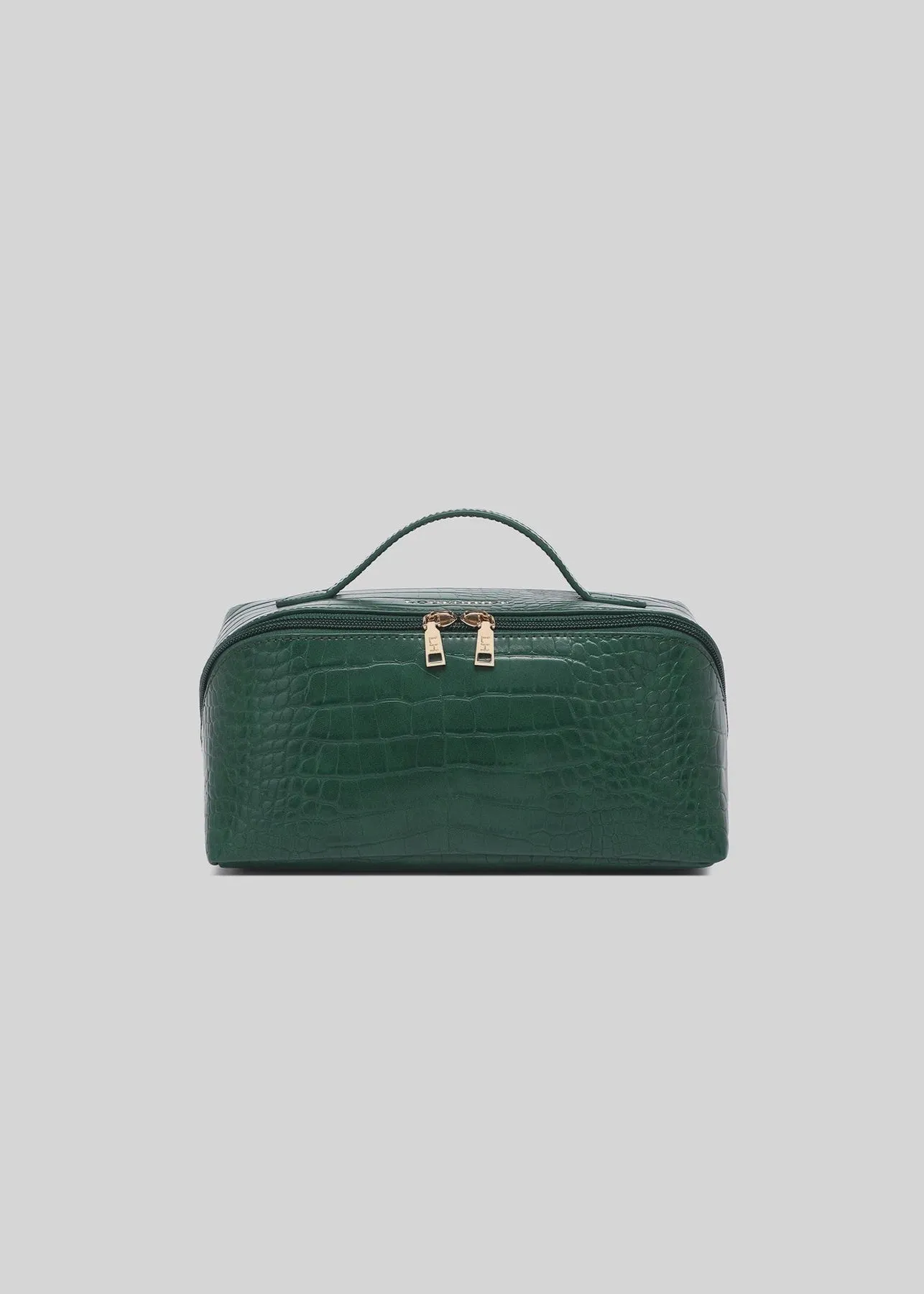 Mary Croc Forest Green Cosmetic Bag