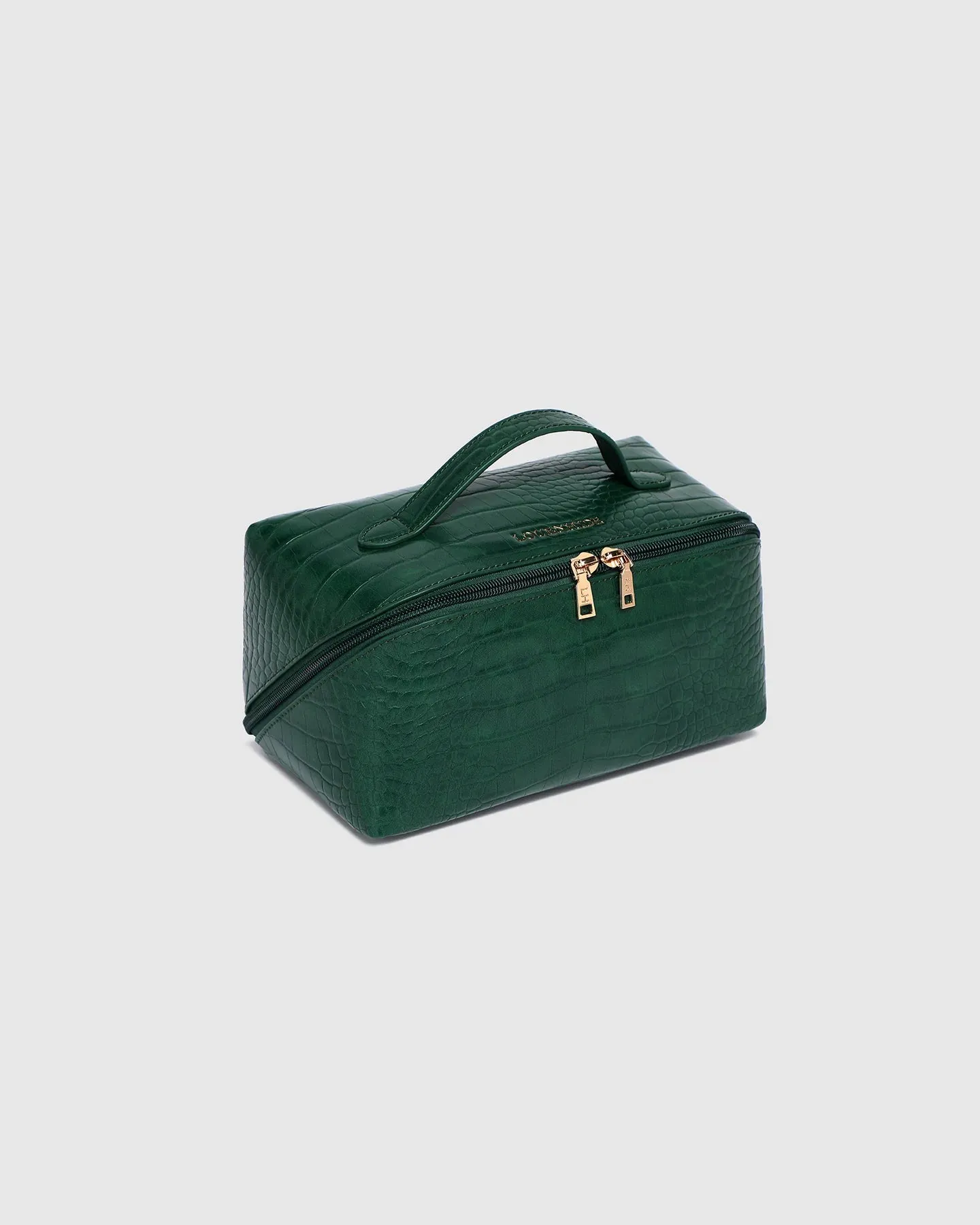 Mary Croc Forest Green Cosmetic Bag