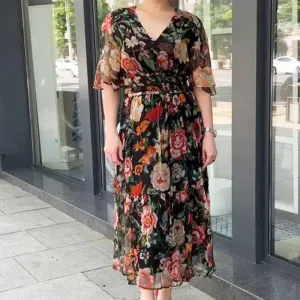 Mary – Elegant Women's Floral Dress