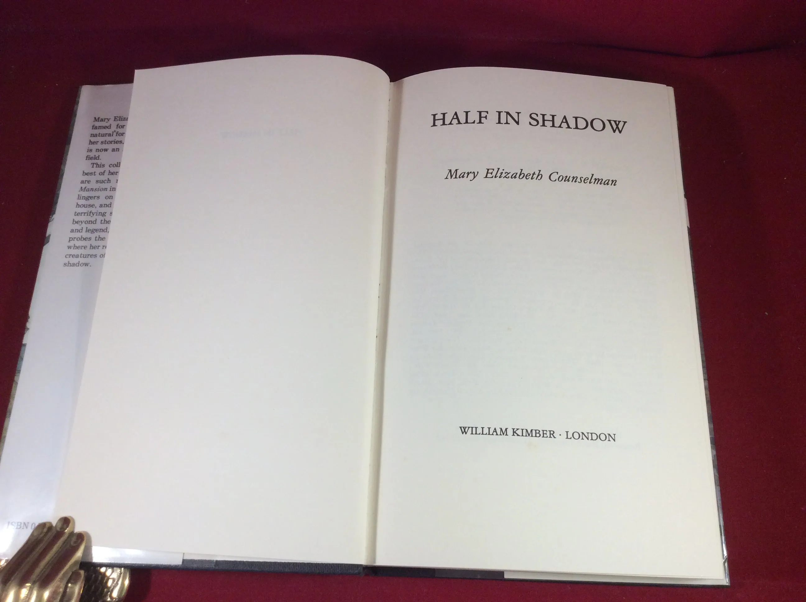 Mary Elizabeth Counselman, Half in Shadow, William Kimber, 1980.