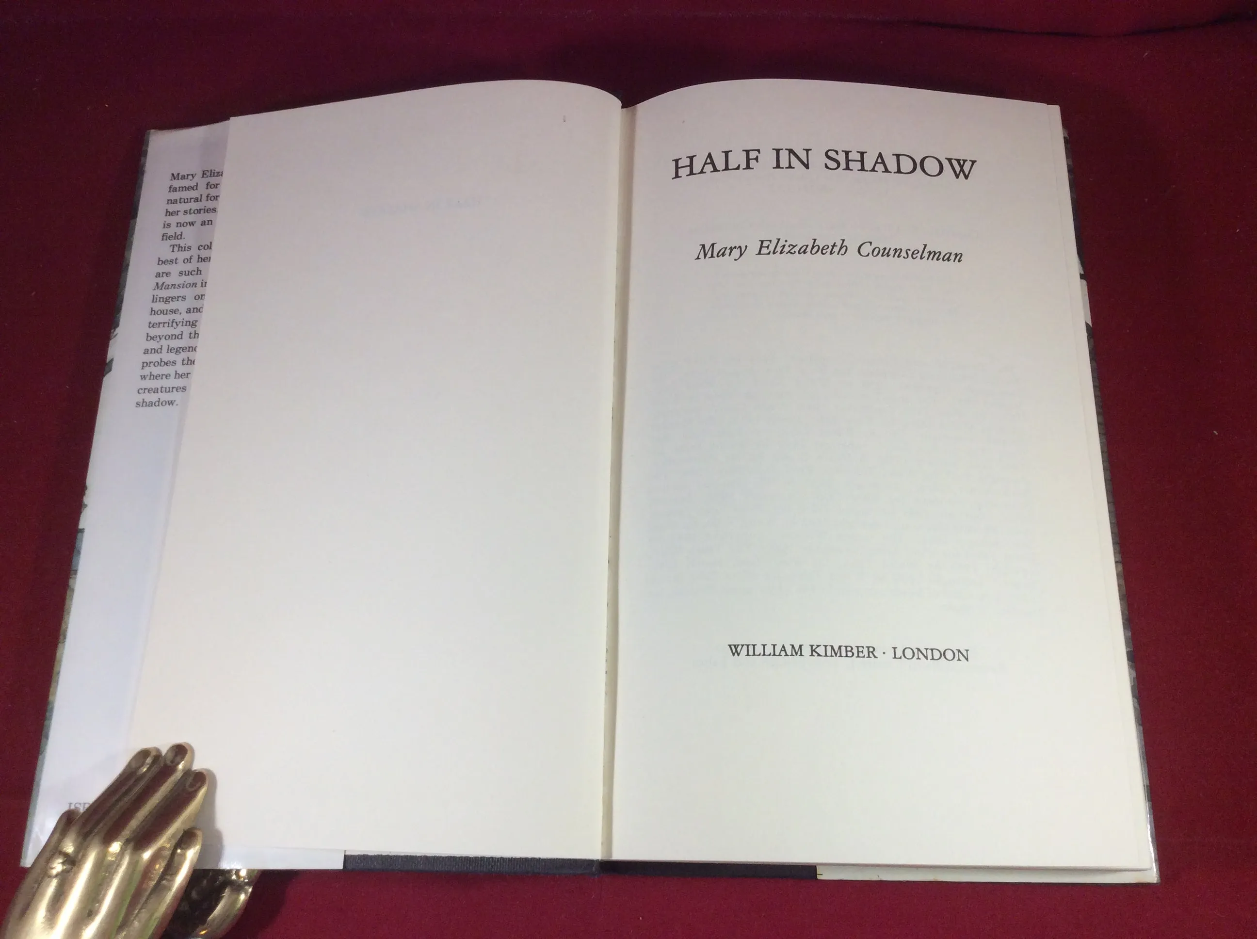 Mary Elizabeth Counselman, Half in Shadow, William Kimber, 1980.