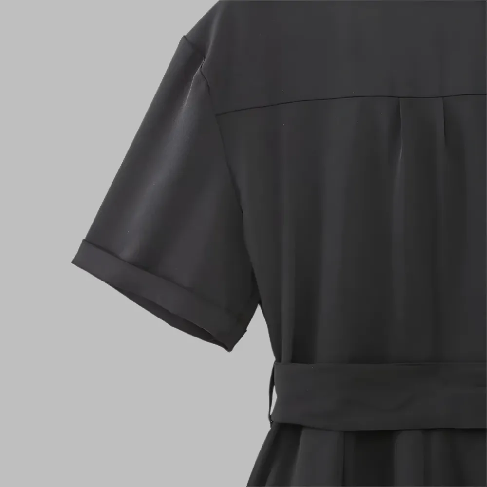 Mary – Fashionable Women's Black Jumpsuit