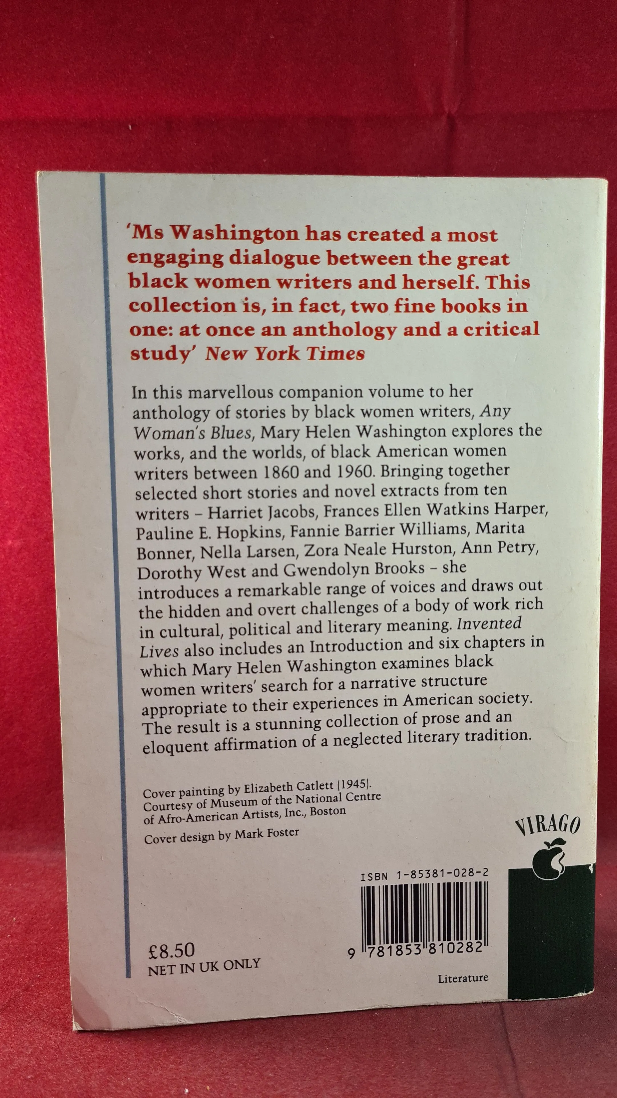 Mary H Washington -Invented Lives Narratives of Black Women, Signed, 1989, Paperbacks