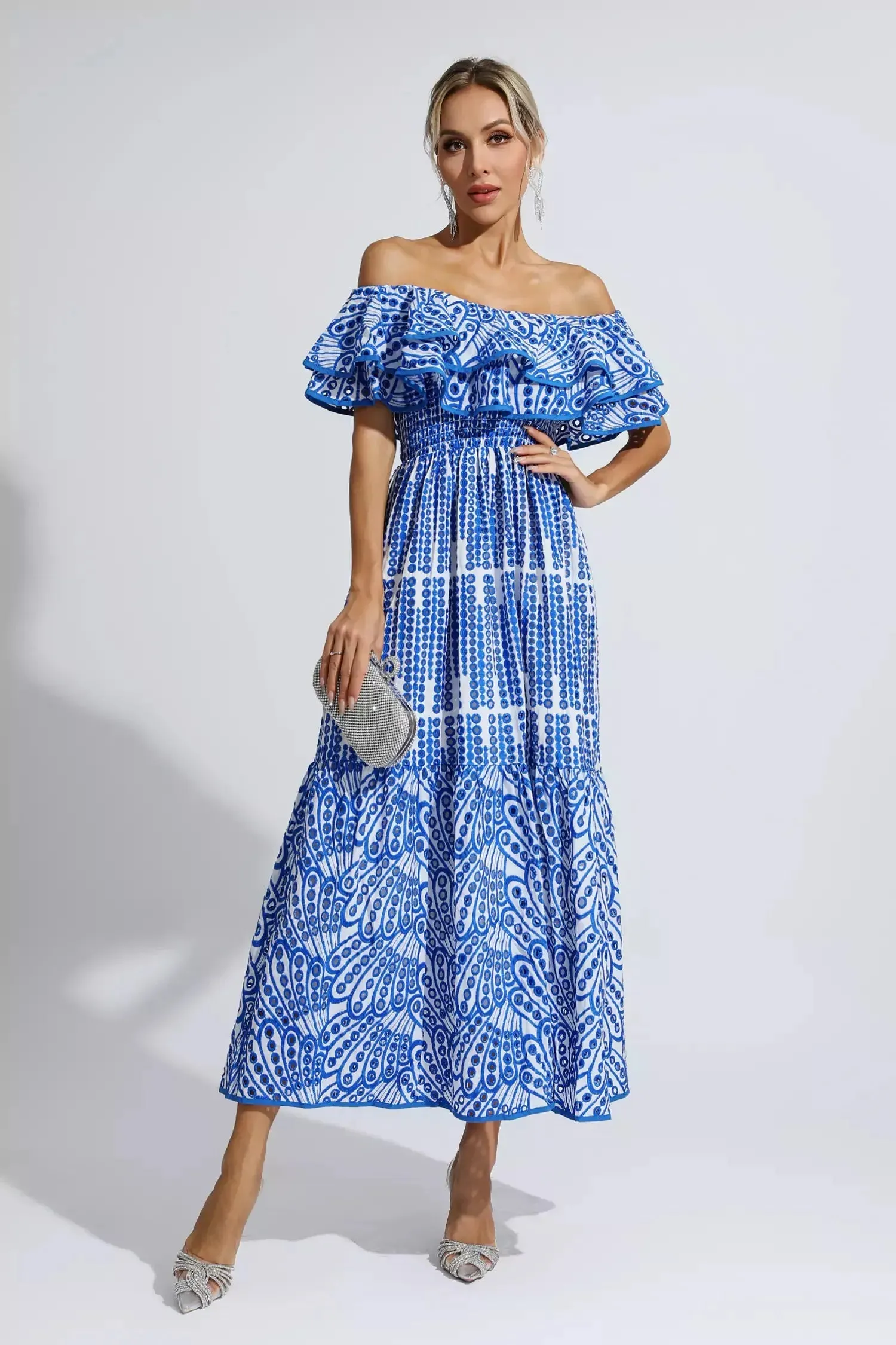 Maxi Dress – Off Shoulder – Ruffled Resort Style