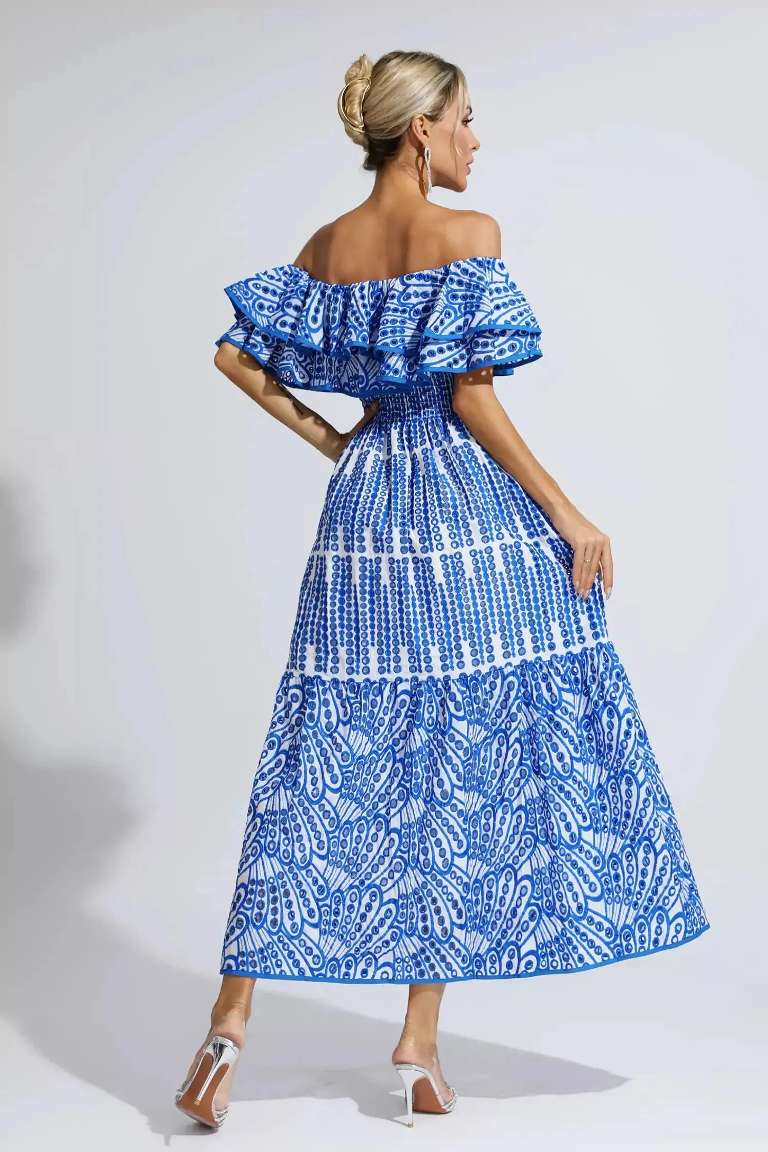 Maxi Dress – Off Shoulder – Ruffled Resort Style