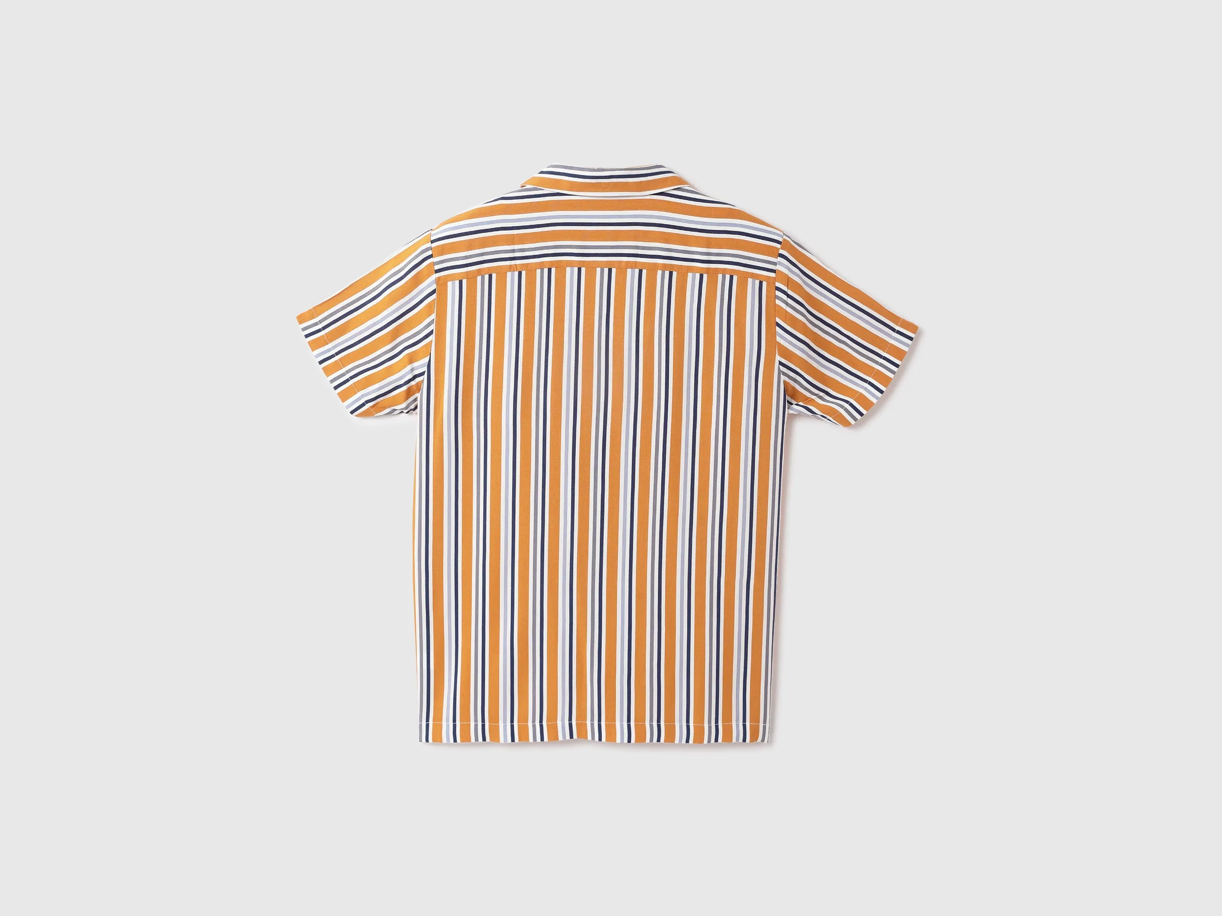 Men Striped Resort Collar Shirt