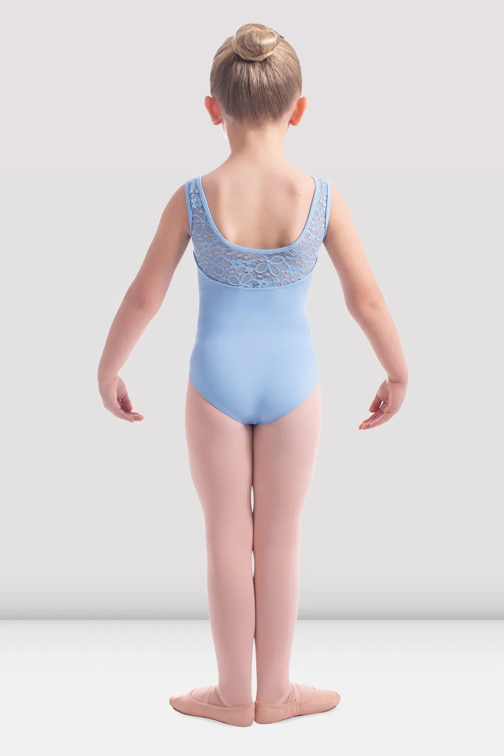Mirella M477C Girls Daisy Lace Bodice Tank Leotard